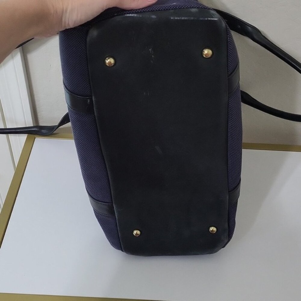 India Hicks Duchess of Windsor Laptop/Briefcase Leather Trim Handles - Picture 8 of 15
